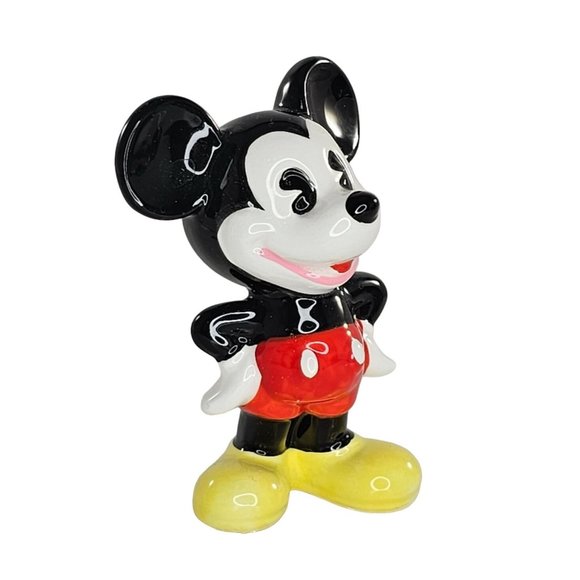 Vintage Disney Mickey Mouse Figurine Pie Eyed Japan - Picture 2 of 9